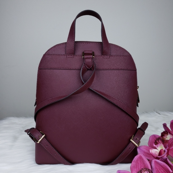 🌺NWT Michael Kors LG Emmy dome backpack merlot MK - Picture 4 of 8